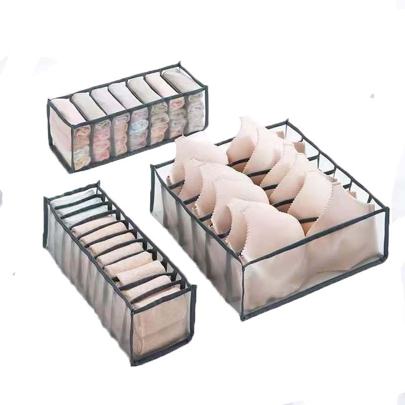 寝室の下着靴下引き出しオーガナイザー収納ボックス 3 点セットメッシュワードローブ収納ボックス衣類下着|undefined