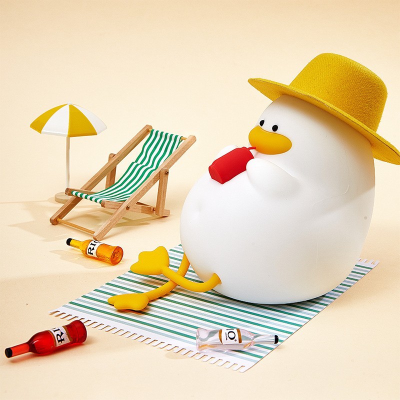 Happy Duck силиконовый светильник тусклая утка ночник USB зарядка спальня прикроватная детская мама и ребенок Кормление со спальным светильником