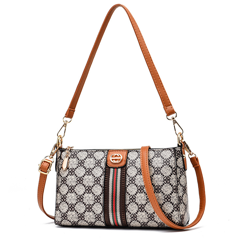 Women's bag 2022 summer middle-aged women's bag Korean style simple casual mom bag horizontal square shoulder messenger bag fashion