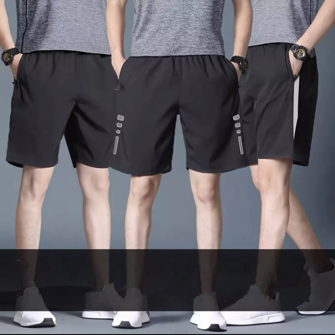 2023 New Men's Casual Pants Summer Loose Sports Fitness Shorts Men's Five-point Quick-drying Outdoor Large Size Running