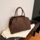 Large brown (large strapless, small size with shoulder strap)