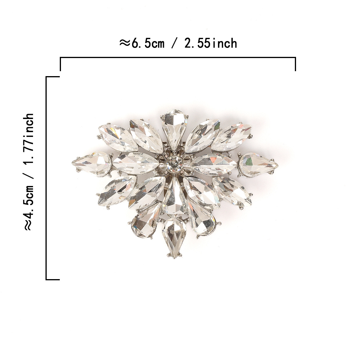 New 2023 shoe accessories metal decorative accessories vamp accessories all-match shoe flower shoe buckle toe rhinestone glass accessories