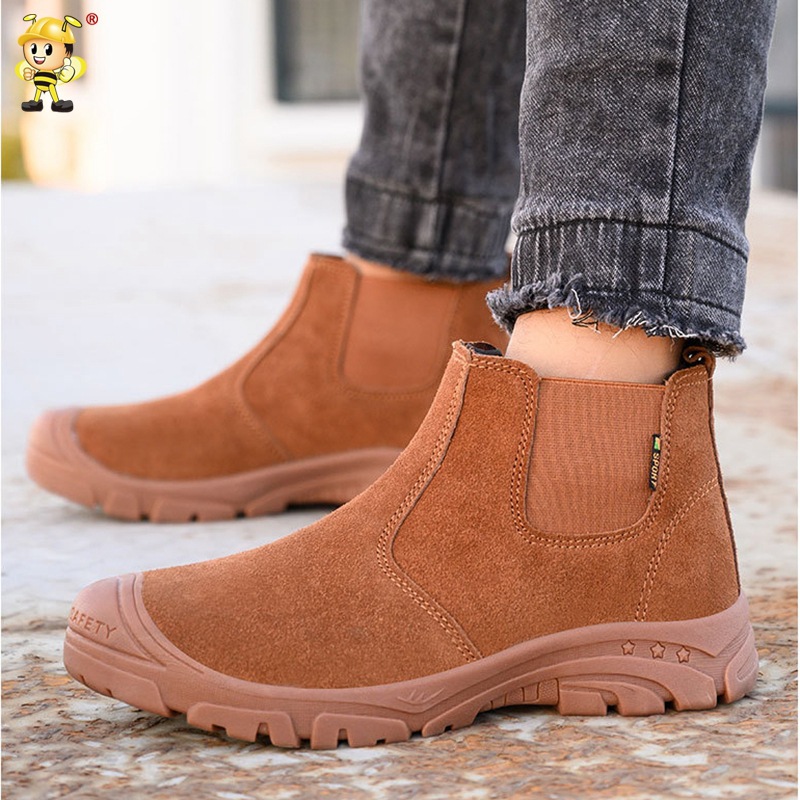Welder labor protection shoes Men's Four Seasons steel toe cap anti-smashing anti-piercing safety shoes wear-resistant labor protection shoes splash-proof hot