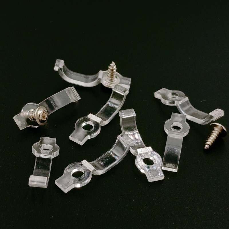 LED裸板スリーブシリコンランプ固定クリップ付き8mm 10mm 12mm透明スリーブゴム留め具|undefined