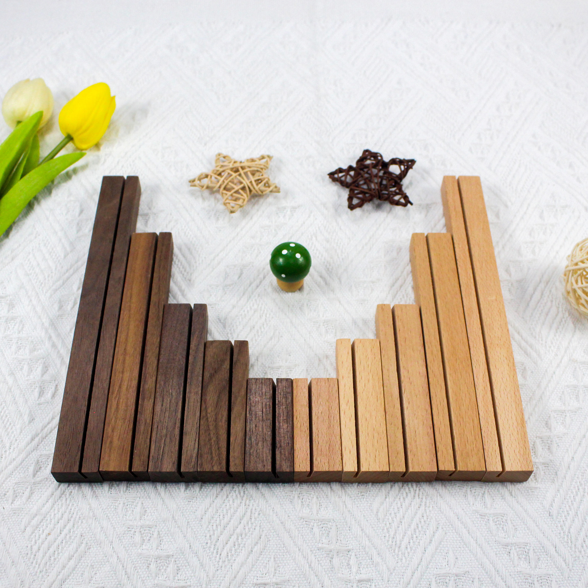 Solid Wood label rack promotional price tag dessert price stand pop bread cake baking price tag holder