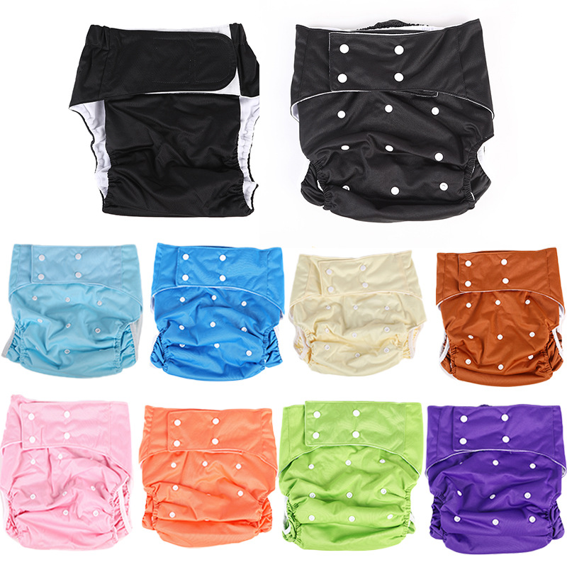 Washable Adult Diaper Pants Waterproof Leak-proof Bedridden Elderly Incontinence Diaper Velcro Breathable Four-season Diaper