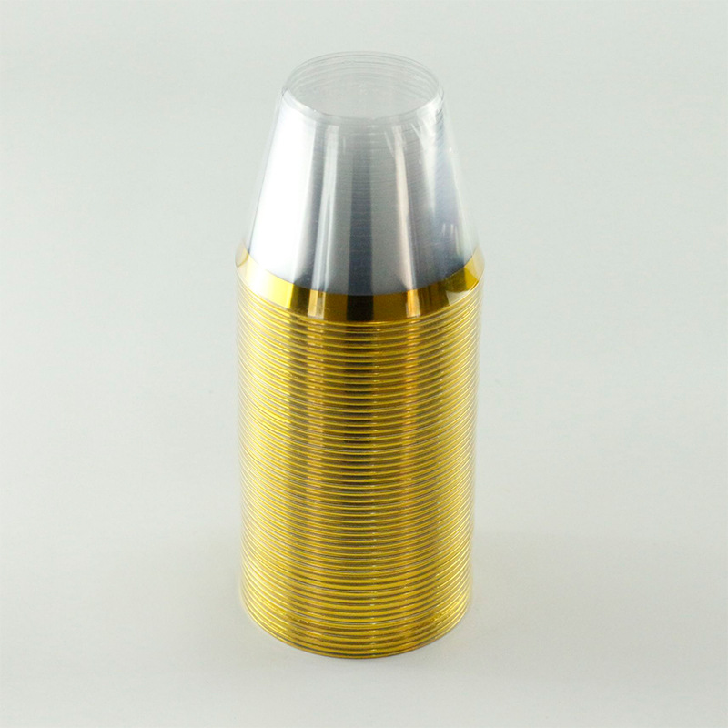 9oz bronzing plastic cup disposable wine glass Western food cup drinking utensils Cup