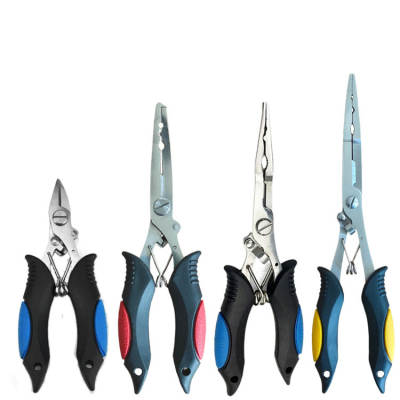 Two-color rubber handle fishing tongs 4'5'6'7'8'9' size fishing tongs Hercules fishing line scissors