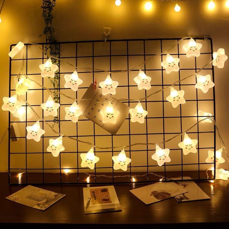 Ledかわいい笑顔星装飾カラーランプフラッシュランプ部屋配置ランプクリスマス児童部屋幼稚園|undefined