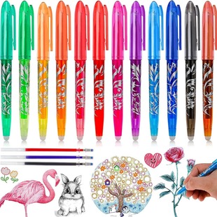 Erasable Gel Pen Erasable Pen Magic Water Mic Pen Friction Grinding Heat Easy Thermal Erasable Writing Black Blue Crystal Blue