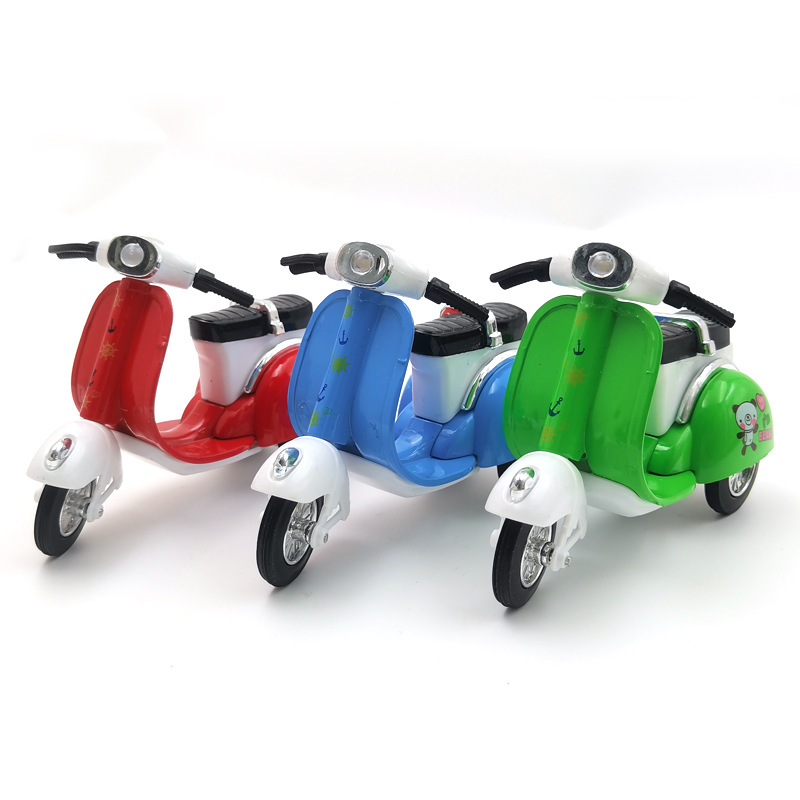 Alloy toy car back motorcycle cartoon car simulation car model car children's toys boutique wholesale