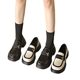 Mary Jane women's shoes 2023 new summer French platform loafers all-match single-layer shoes British style leather shoes