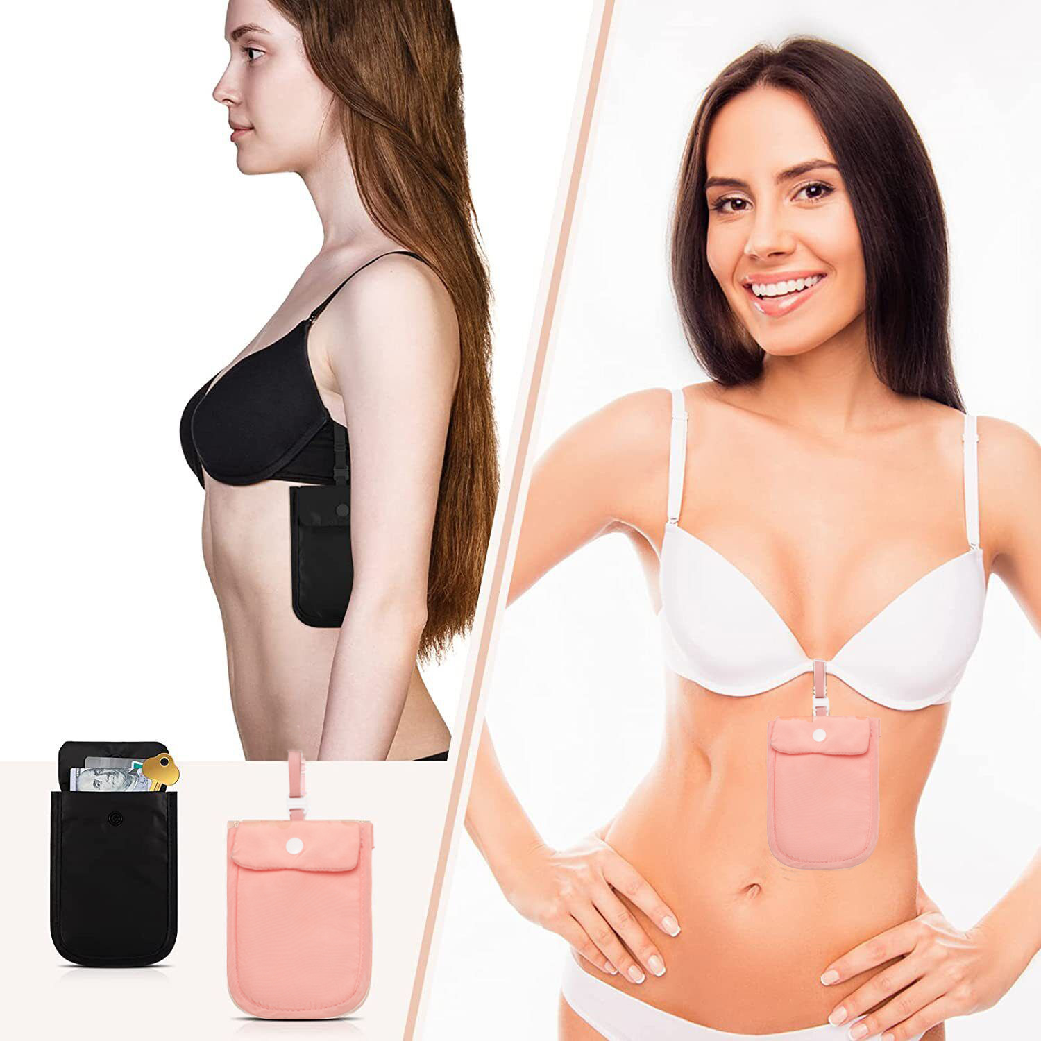 Nylon underwear change card bag new convenient ultra-thin close-fitting hidden travel ladies underwear bag wholesale