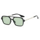 European and American Aviator Double Beam Sunglasses 2024 New Retro Square Sunglasses Ins Internet Celebrity Personalized Sunglasses