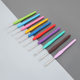 Amazon Hot Sale Candy Color Soft Handle Crochet Set Sweater Knitting Tools Aluminum Crochet TPR Fine Crochet Set