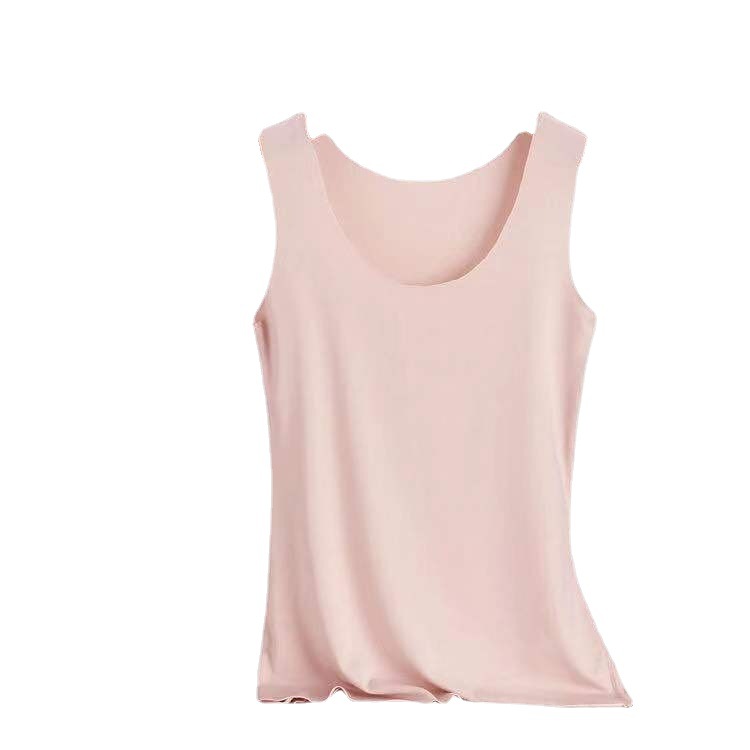 [Factory Outlet] Seamless Ice Silk Camisole Women's Base Single Wear Thin All-match Large Size Spring and Summer Outer Wear Sleeveless