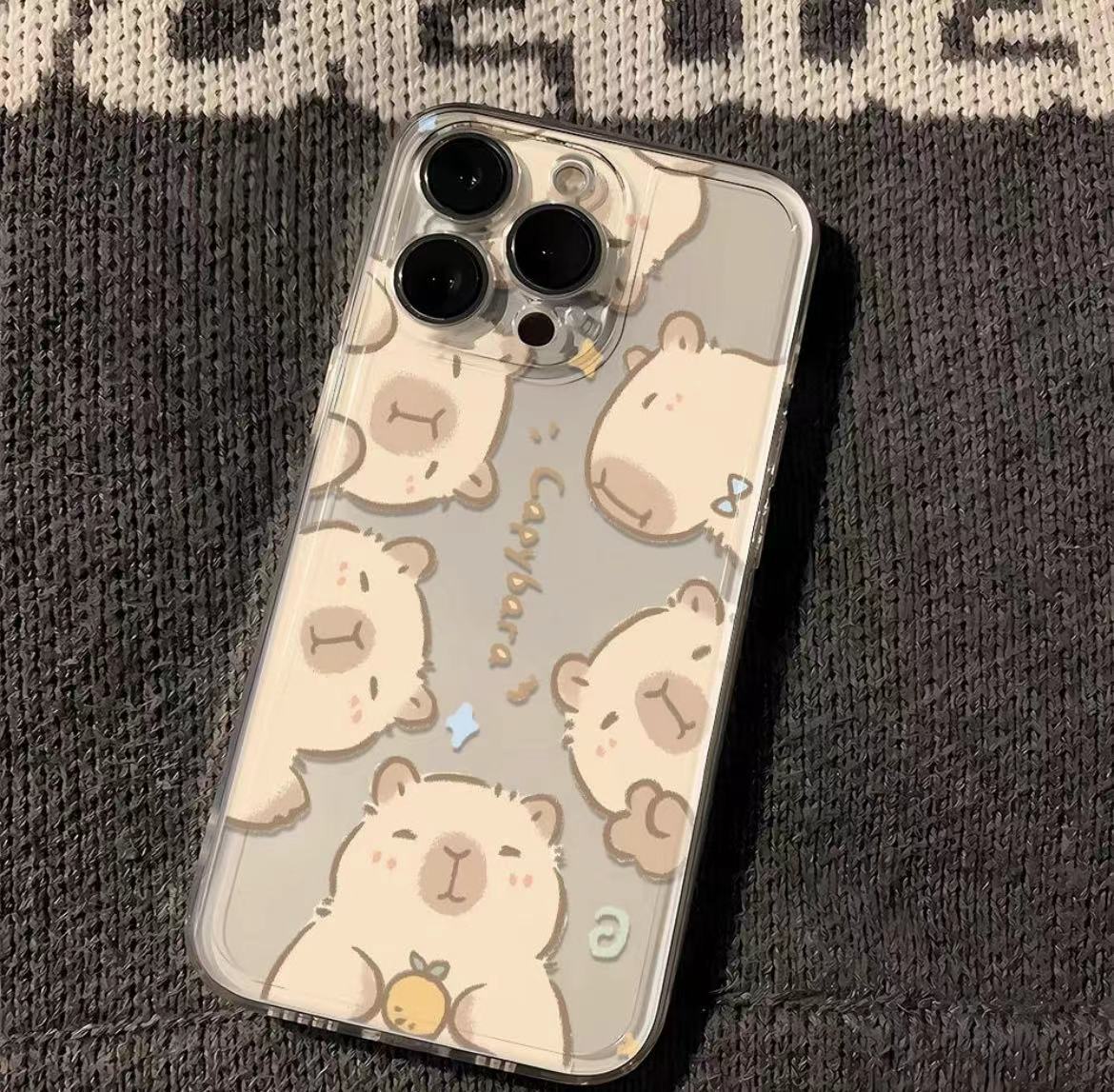 橘子皮卡巴拉適用15plus蘋果14promax手機殼iPhone13全包12/xr軟