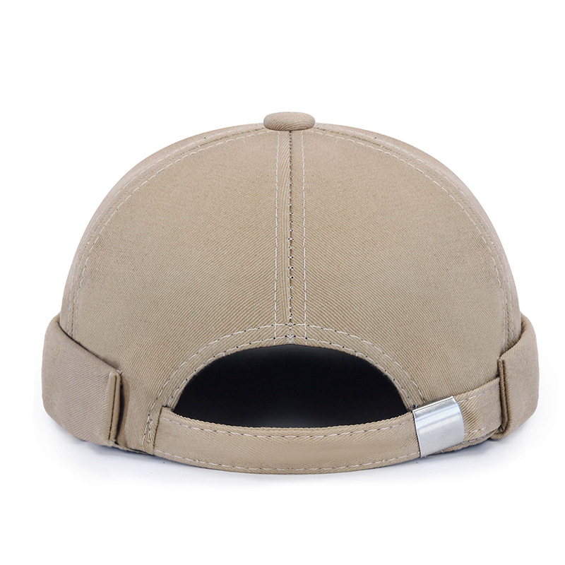Spring New Fashion Retro Hip-Hop landlord Hat Solid Color Street Dance Japanese Melon Hat Light Board Beanless Tang Hat