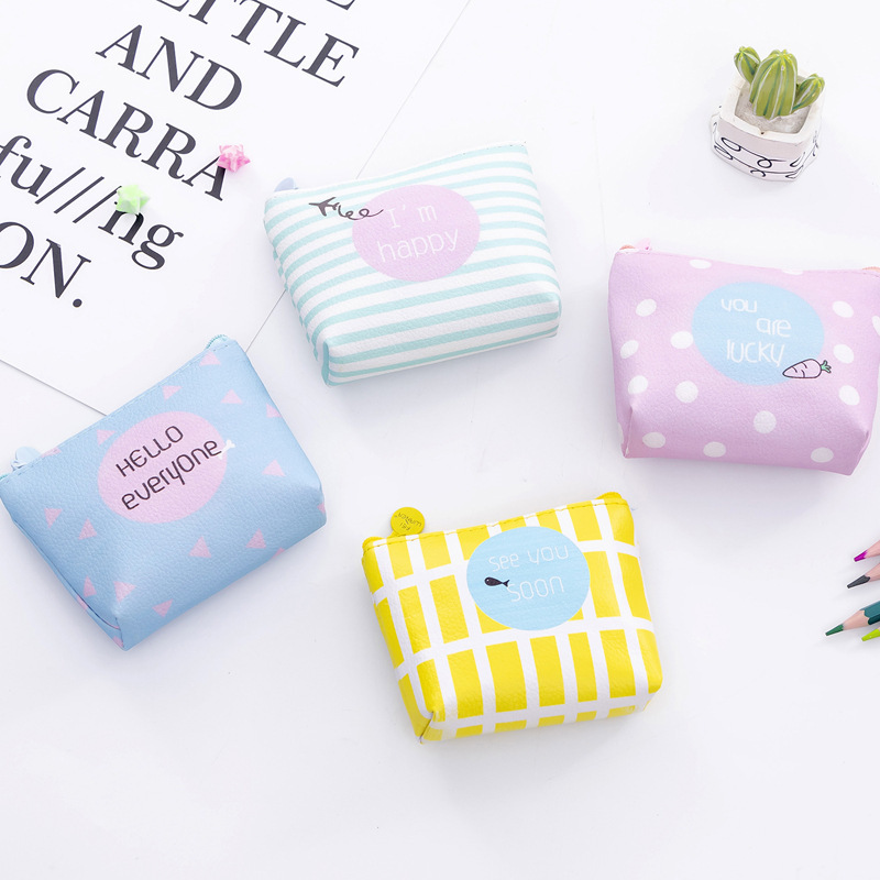 Cute cartoon coin purse pu multi-functional coin key storage bag cross-border hot selling logo printing