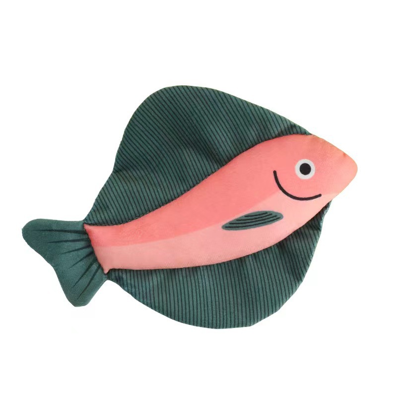 New pet toy cat toy eel canvas mint fish funny cat molar self-Hi ringing paper toy funny cat stick