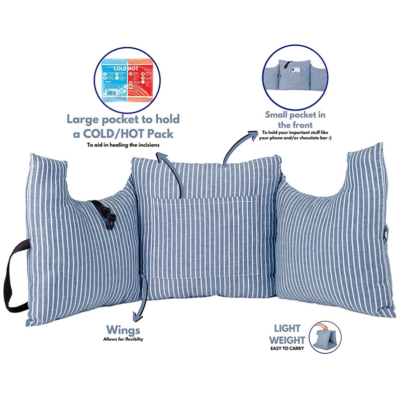 For recovery after breast surgery chest pain support breast resection healing and reconstruction pillow