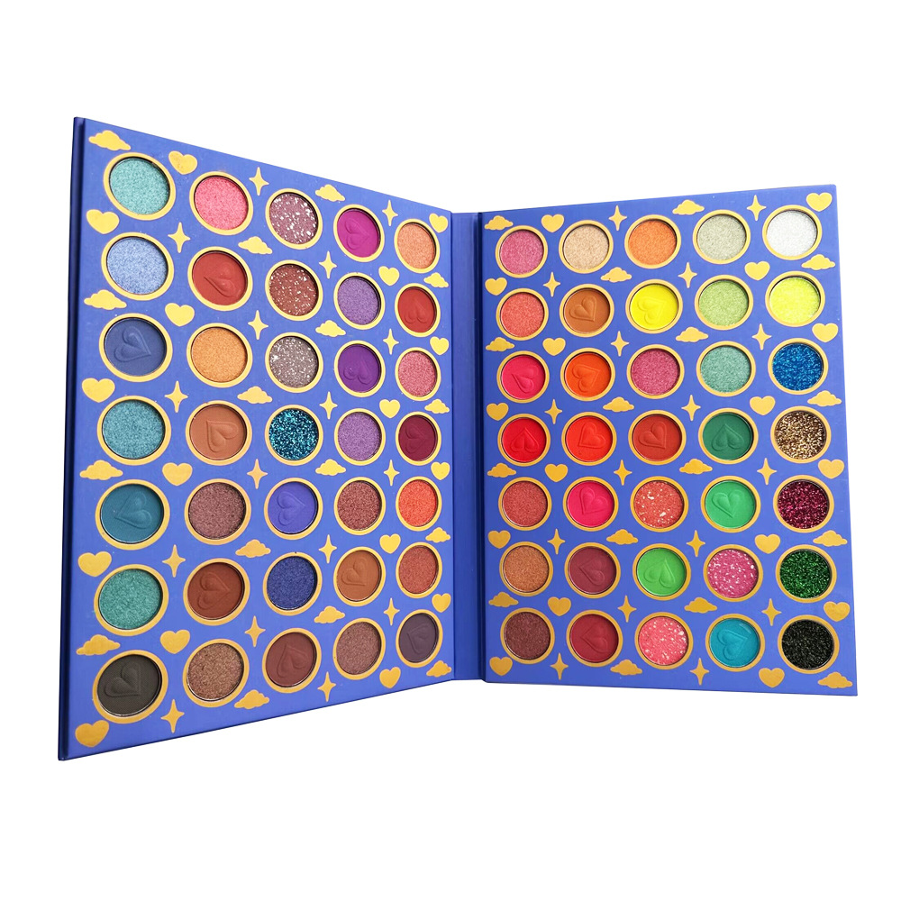 Foreign trade cross-border Mlundo70 color Pearl matte mixed boxed paper eye shadow easy to color eye shadow plate makeup wholesale