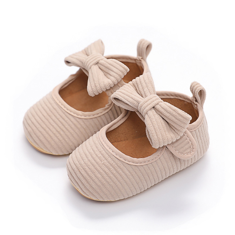 2022 New Spring cross-border best selling baby shoes bow rubber sole non-slip toddler shoes princess shoes a generation of hair