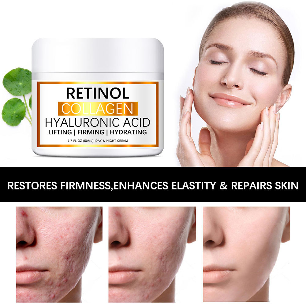 Cross-border retinol collagen double-effect cream moisturizing fade melanin brightening white anti-wrinkle