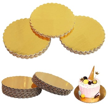 Round Cake Boards 6 8 Inch Food Packaging Trays Corrugated Cardboard Cake Bases Wholesale Price