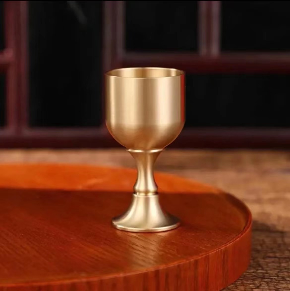 Brass Goblet Copper Cup Banquet Small White Wine Cup Tea Water Supply Cup Holy Water Cup Wine Decoration Ornaments