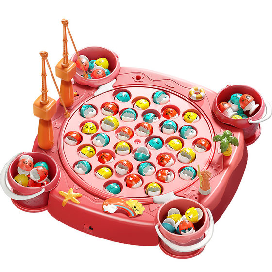Electric Magnetic Diaoyutai Children's Early Education Educational Music Interactive Play-house Toys for Boys and Girls Wholesale Gifts