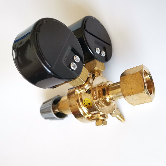 All copper Italian mini carbon dioxide/argon pressure reducer Mini pressure reducing valve pressure gauge