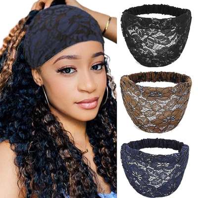 Summer wide-brimmed thin lace hair band European and American white hair hijab headband sweet all-match hair pressure headgear headdress hair net