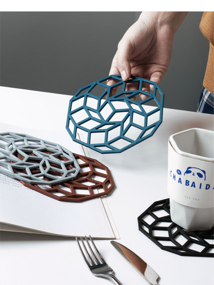 Nordic style placemat heat insulation mat anti-scald mat dining table mat kitchen household simple dish mat coaster pot mat bowl mat
