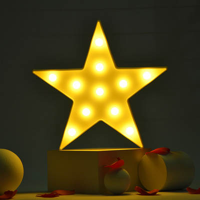 Neon Star Modeling Decorative Lights Festival Stage Bar Atmosphere Lights Room Decoration Nightlight Modeling Lights