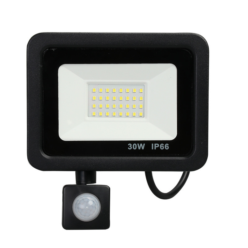 Human body induction flood light outdoor waterproof 100WLED induction light floodlight household courtyard garage cross-border