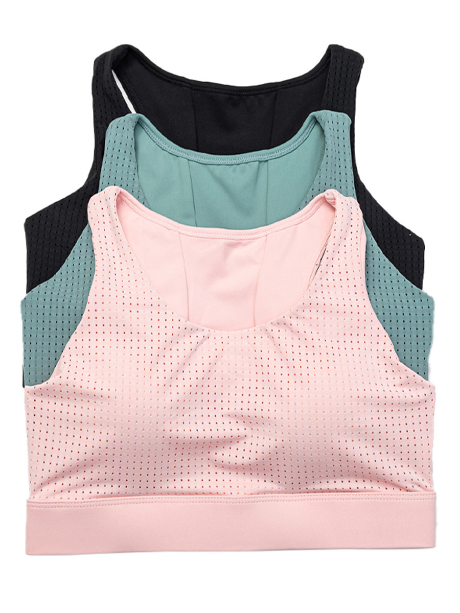 Large Size Shockproof Running bra Beautiful Back Fitness Underwear Women's Big Chest Small One-piece Push-up Yoga Sports bra