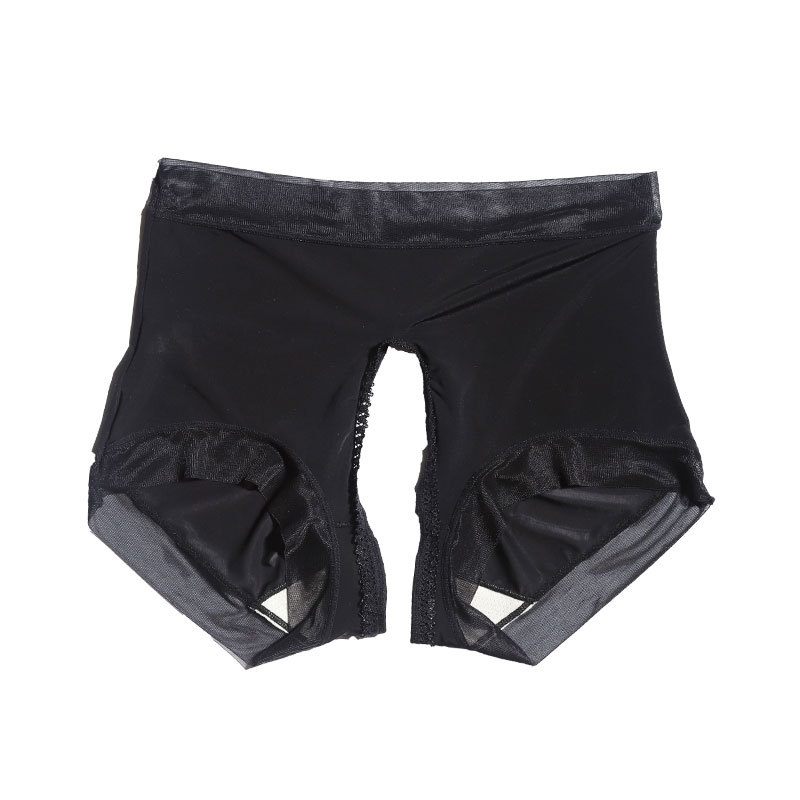 Ultra-thin nude Ice Silk seamless open crotch underwear women's sexy high waist transparent sexy passion free off plus size underwear