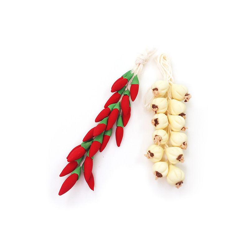 1:12 doll house accessories dollhouse mini food and play garlic string chili string model simulation life scene