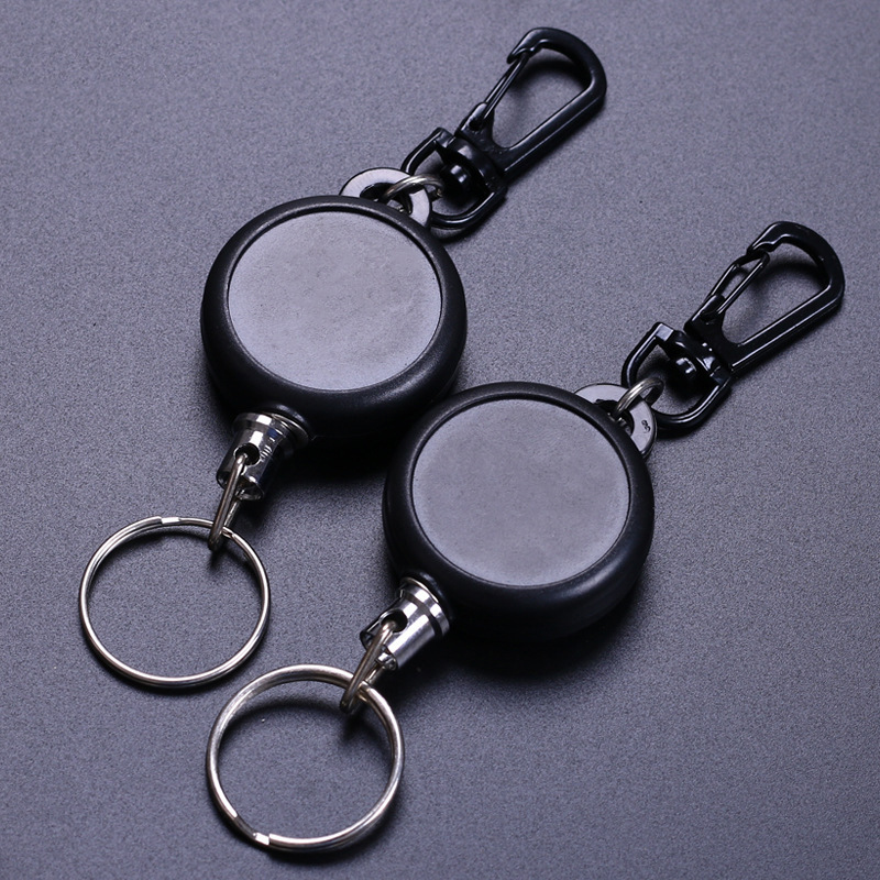 TAD high resilience telescopic wire rope key ring anti-losing anti-theft telescopic key chain anti-losing key chain easy pull buckle