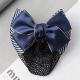 Two-section gold edge stripes-blue-fine mesh