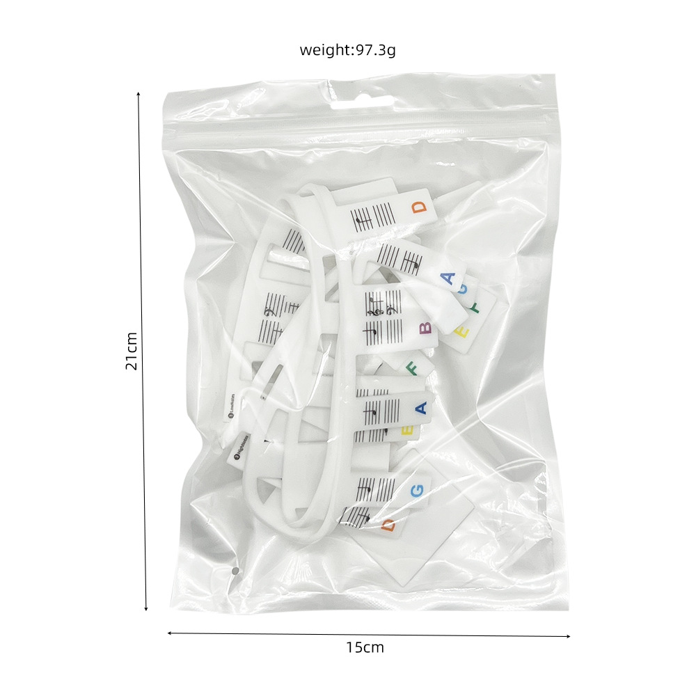 Amazon Hot Silicone Piano Sticker Beginner Piano Note Guide Removable Silicone Piano Note Sticker