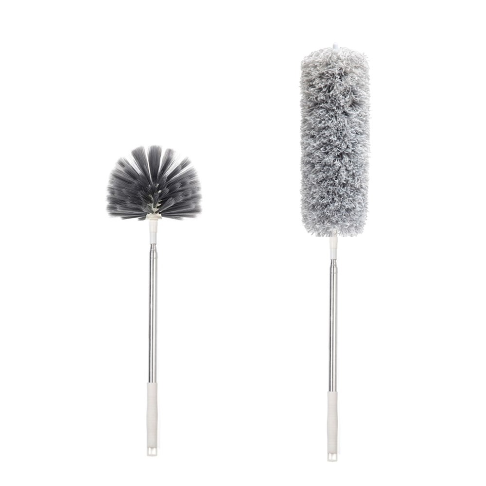 A multi-head microfiber lengthened chenille ceiling fan cleaning dust collector spider web dust brush feather duster
