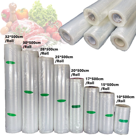 Transparent Nylon Co-Extrusion Pattern Vacuum Roll Bag Household Vacuum Bag Thickened Food Grade Vacuum Bag with Pattern