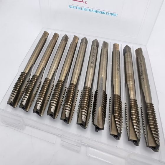 Cobalt roasted yellow Spiral Tap tip tap HSS-CO high speed steel machine tap M3-M16 factory wholesale