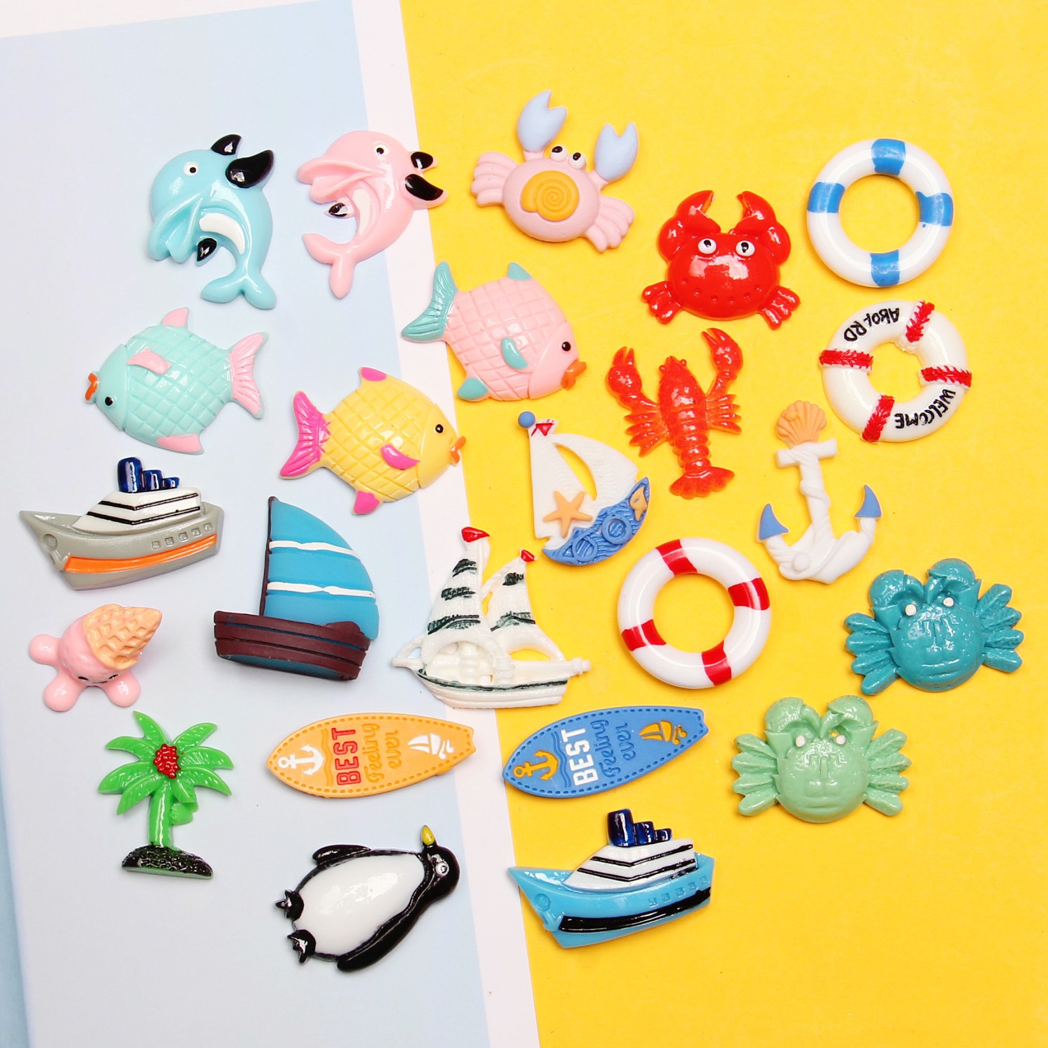 Ocean wind resin accessories DIY goo card accessories cream glue shoe buckle accessories cross-border explosions