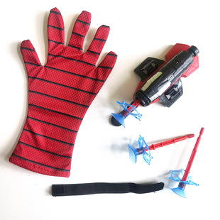 Children's Hero Launcher Spinning Spider Web Sticky Wall Soft Bullet Gun Wrist Toy Ejection Game Gloves