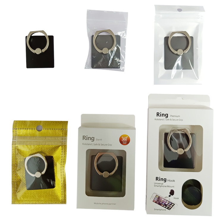 Ring buckle manufacturers wholesale mobile phone square ring bracket support printing lazy mobile phone metal ring buckle bracket