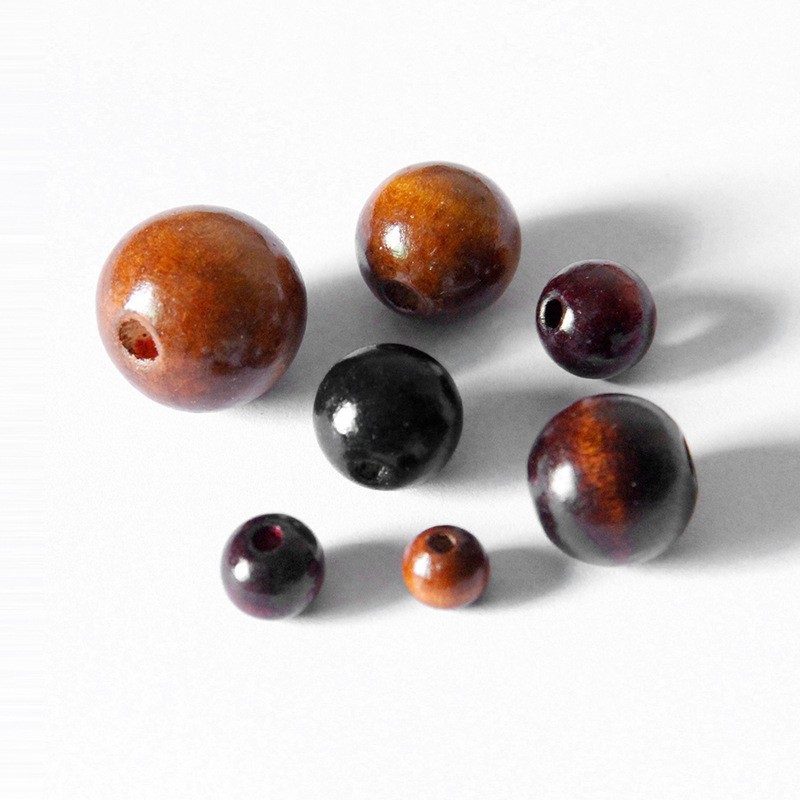 He Mu beads loose beads diy He Mu beads large and small holes 6mm handmade car cushion with beads beaded wood beads loose beads