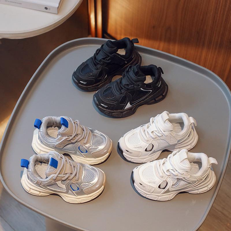 Children's Sports Shoes Girls Baby Running Shoes 2023 Spring and Autumn New Children's Shoes Men's and Children's Mesh Breathable Daddy Shoes